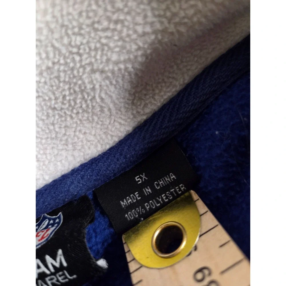NFL Team Apparel Jacket Mens 5 Extra Large Blue Indianapolis Colts NFL Fleece